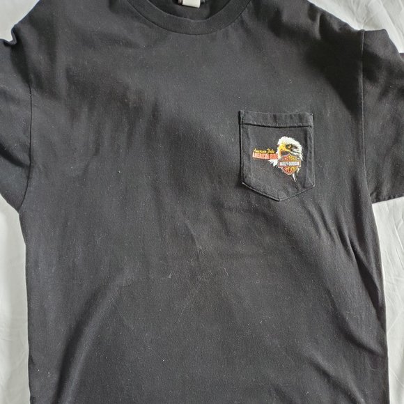 Vintage H D pocket  tee sz L Made in USA - Picture 1 of 5